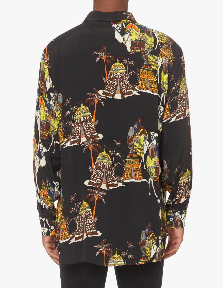 rinascente Waxman Brothers Viscose over shirt - black