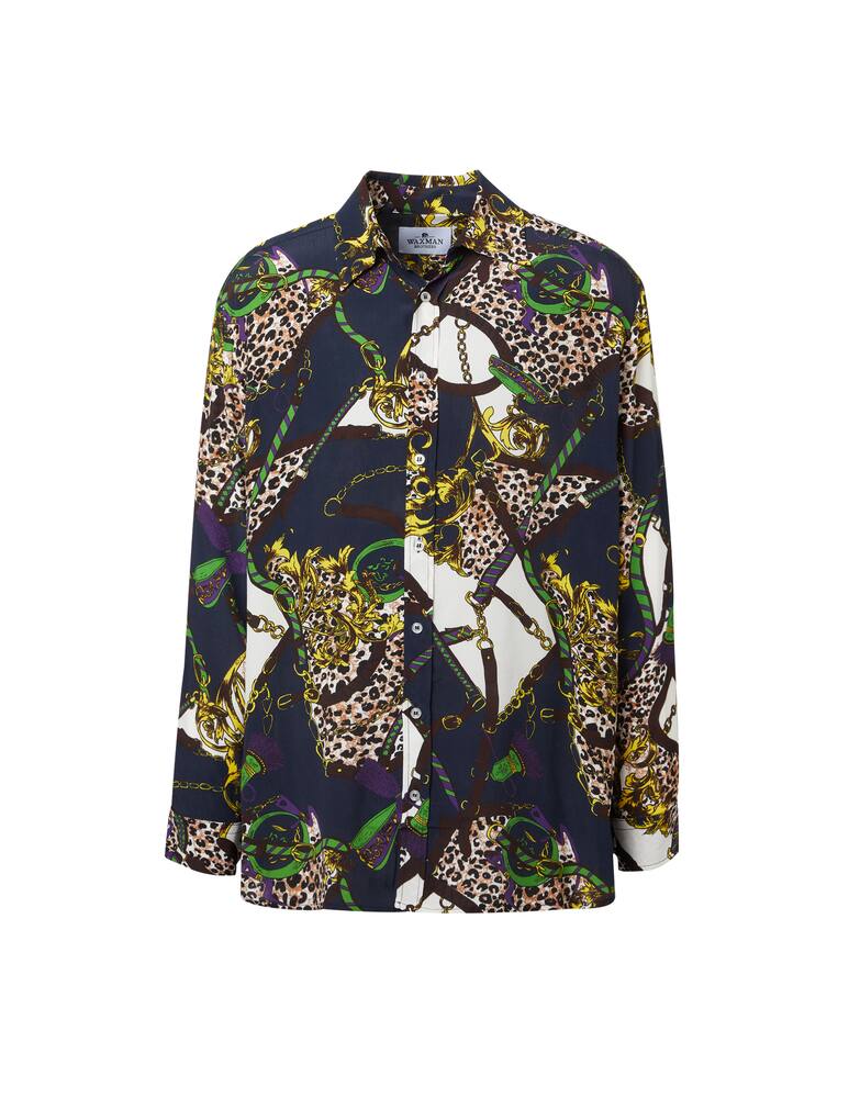 rinascente Waxman Brothers Viscose over shirt - blue