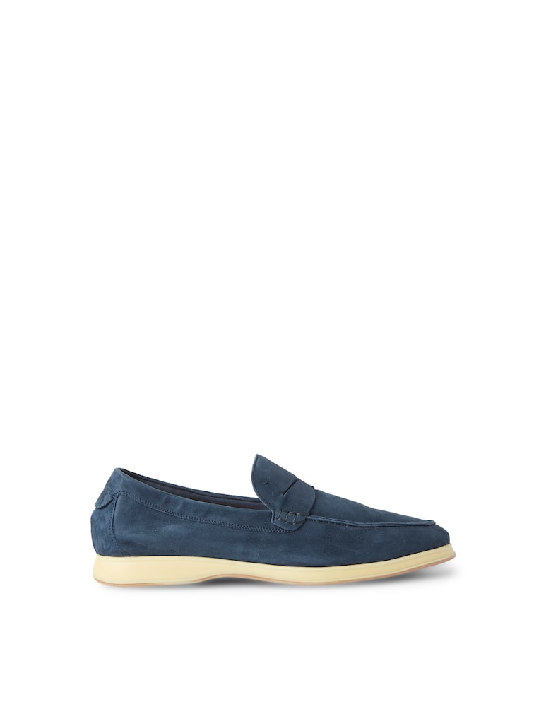Andrea Ventura Firenze Suede loafer - blue - picture 1 Andrea Ventura Firenze Suede loafer - blue - picture 1