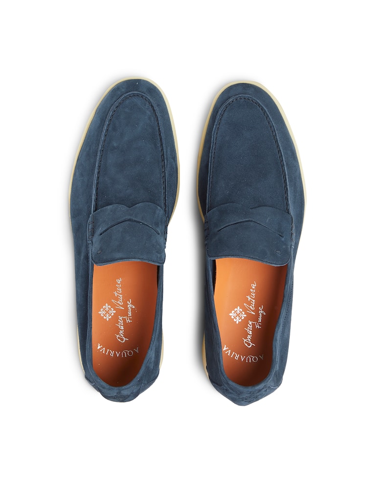 rinascente Andrea Ventura Firenze Mocassino in suede - blu