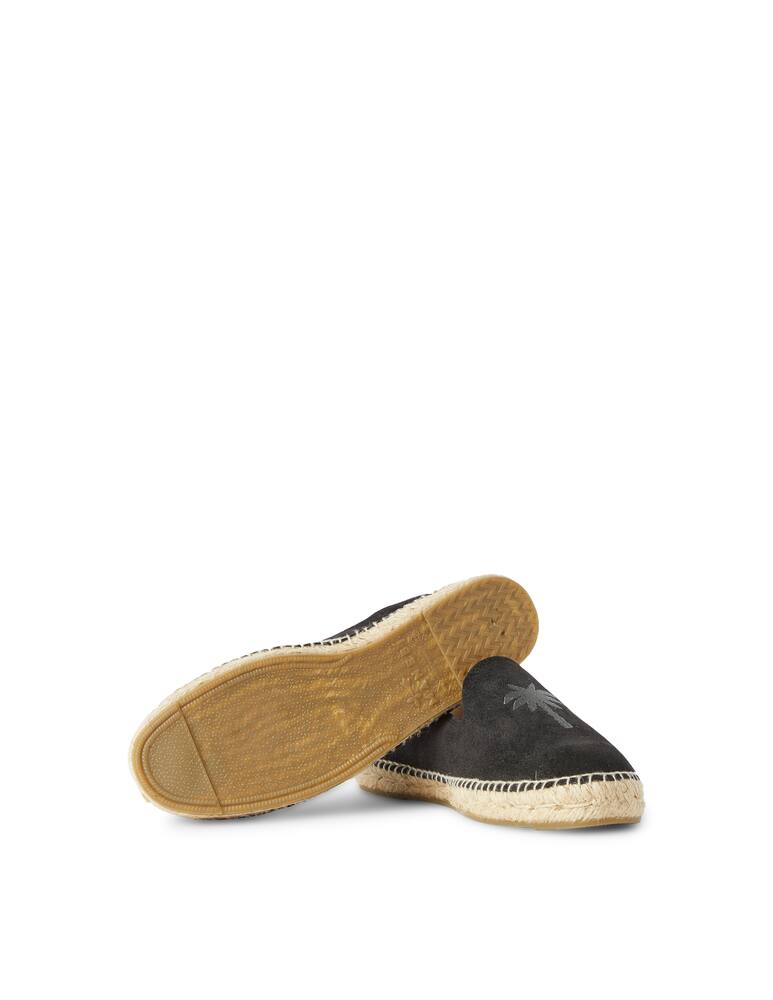 rinascente Manebì Espadrillas suede palm embroidery shoes - black