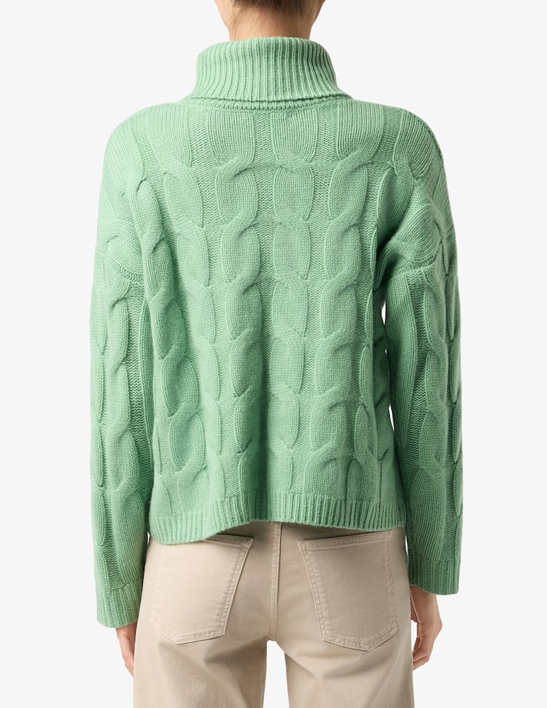 Pure Cashmere Maglione collo alto crop a trecce - immagine 3 Pure Cashmere Maglione collo alto crop a trecce - immagine 3