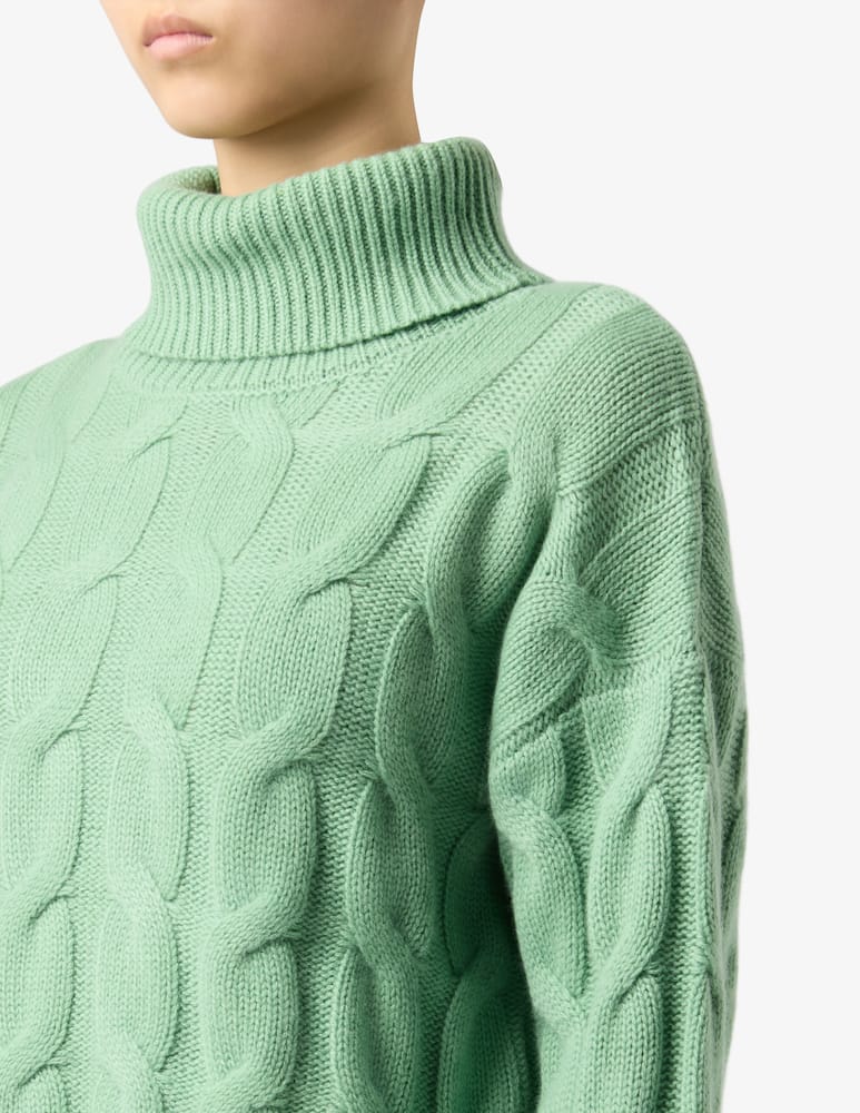 Pure Cashmere Maglione collo alto crop a trecce - immagine 4 Pure Cashmere Maglione collo alto crop a trecce - immagine 4