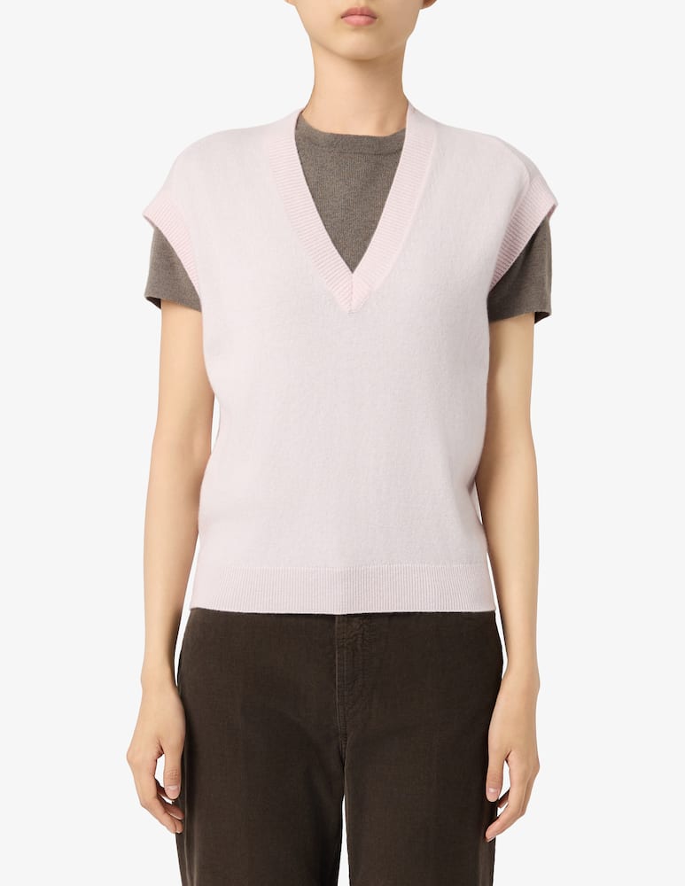 Pure Cashmere Gilet corto collo v - immagine 1 Pure Cashmere Gilet corto collo v - immagine 1