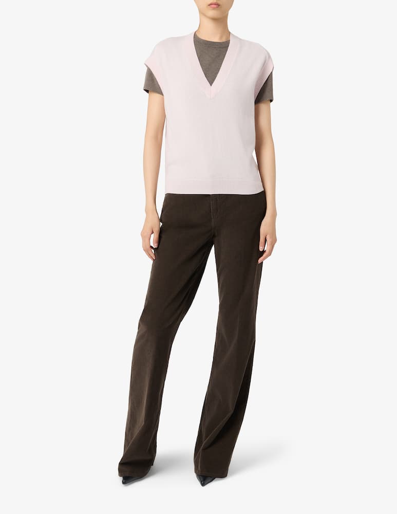 Pure Cashmere Gilet corto collo v - immagine 2 Pure Cashmere Gilet corto collo v - immagine 2
