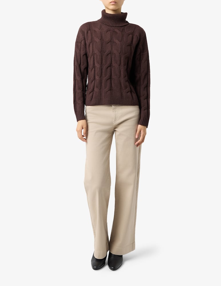 Pure Cashmere Maglia collo alto bicolore - immagine 2 Pure Cashmere Maglia collo alto bicolore - immagine 2