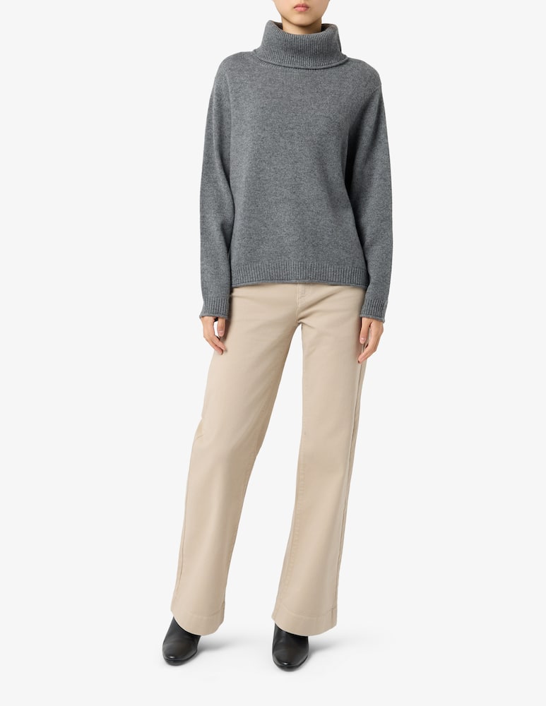Pure Cashmere Maglia collo alto bicolore - immagine 2 Pure Cashmere Maglia collo alto bicolore - immagine 2