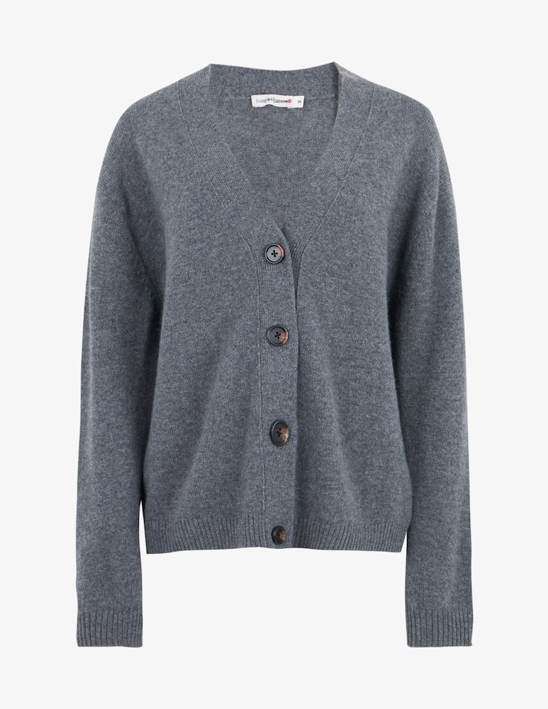 Pure Cashmere V-neck cardigan with four buttons - picture 1 Pure Cashmere V-neck cardigan with four buttons - picture 1