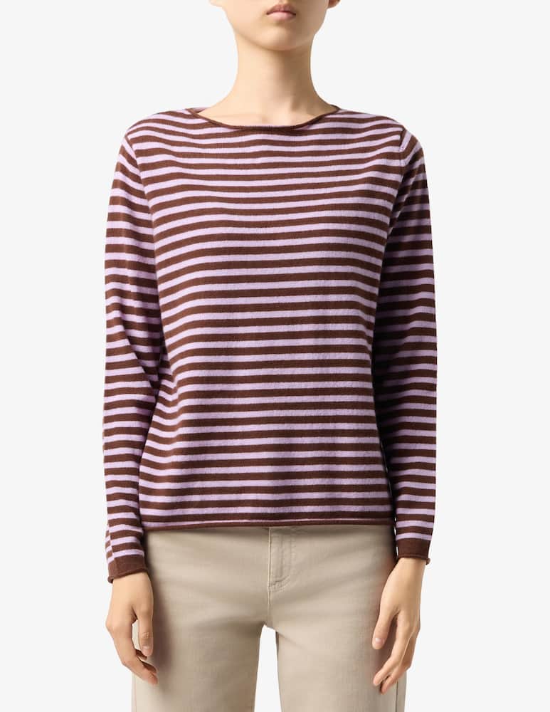 Pure Cashmere Striped long-sleeve tee - picture 1 Pure Cashmere Striped long-sleeve tee - picture 1