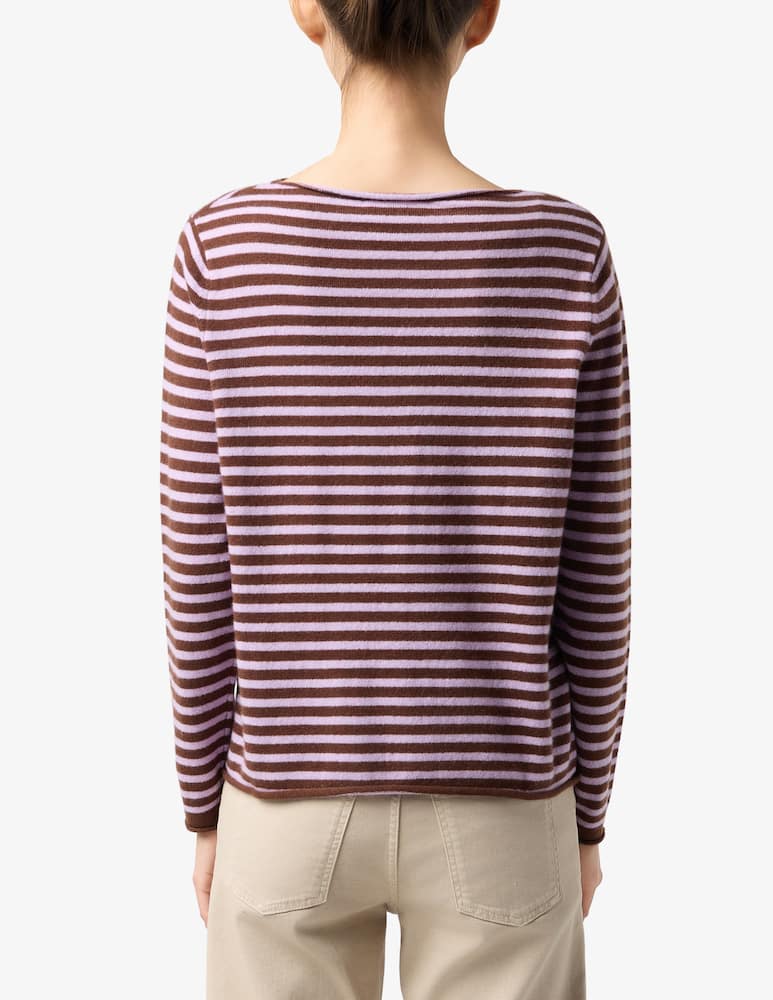 Pure Cashmere Striped long-sleeve tee - picture 3 Pure Cashmere Striped long-sleeve tee - picture 3