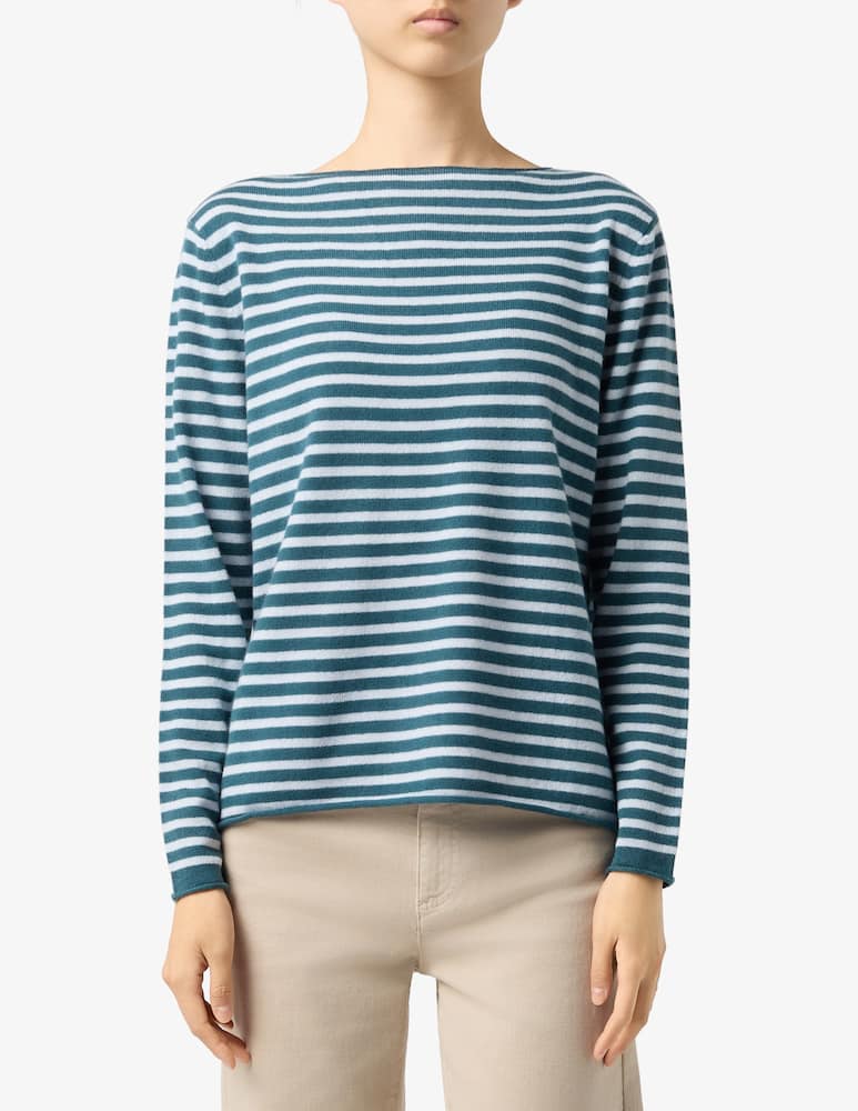 Pure Cashmere Striped long-sleeve tee - picture 1 Pure Cashmere Striped long-sleeve tee - picture 1
