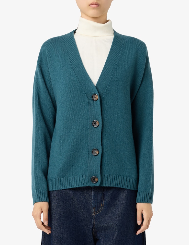 Pure Cashmere V neck cardigan - picture 1