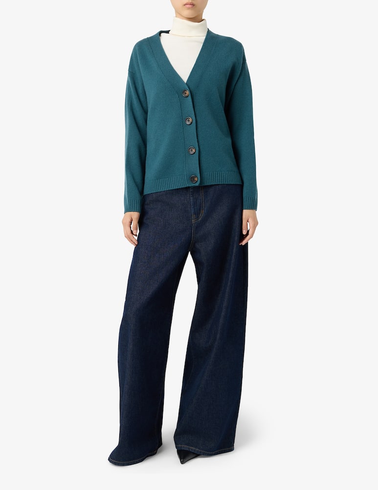 Pure Cashmere V neck cardigan - picture 2
