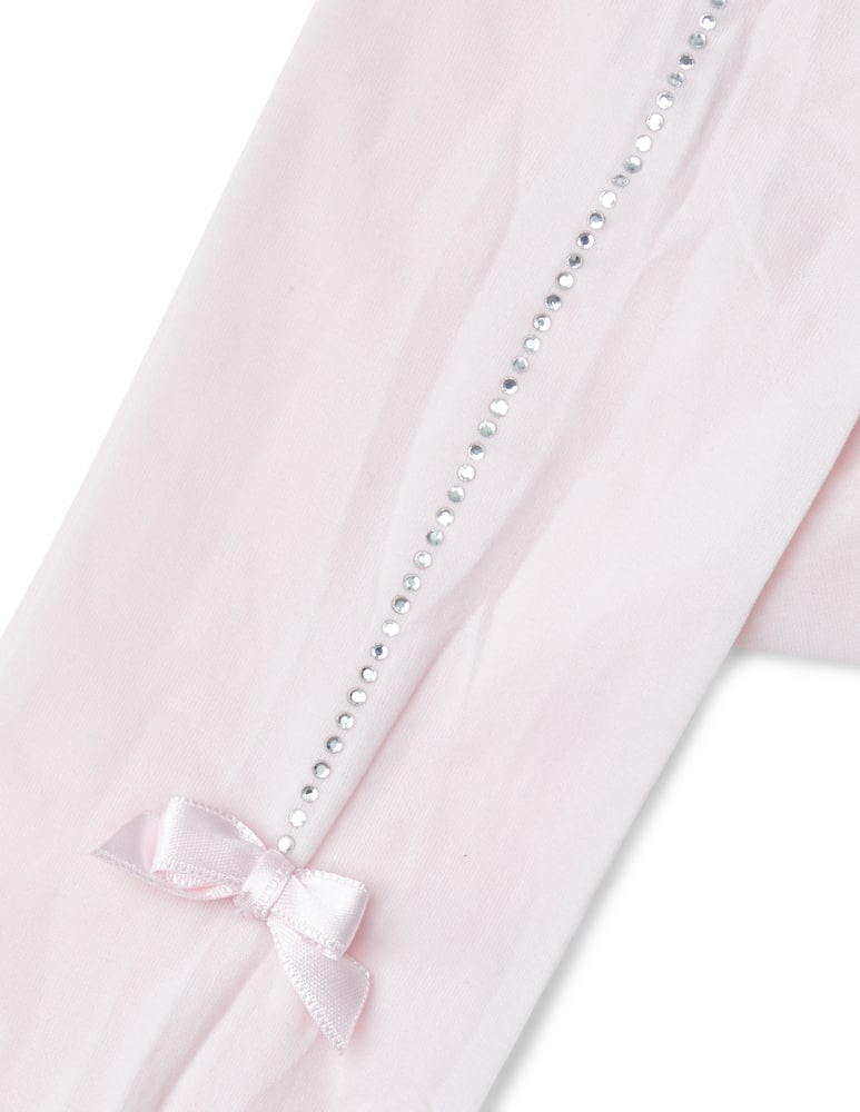Story Loris Collant estivo in microfibra 20 denari strass fiocco - rosa - immagine 2 Story Loris Collant estivo in microfibra 20 denari strass fiocco - rosa - immagine 2