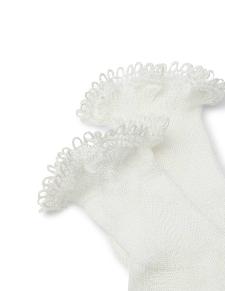 rinascente Story Loris Calza corta con merletto ricamato a mano - bianco