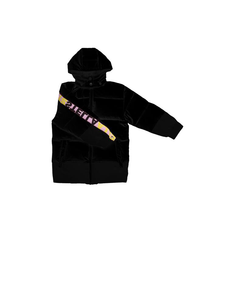 rinascente Stella McCartney Bicolour puffer with logo and detachable hood