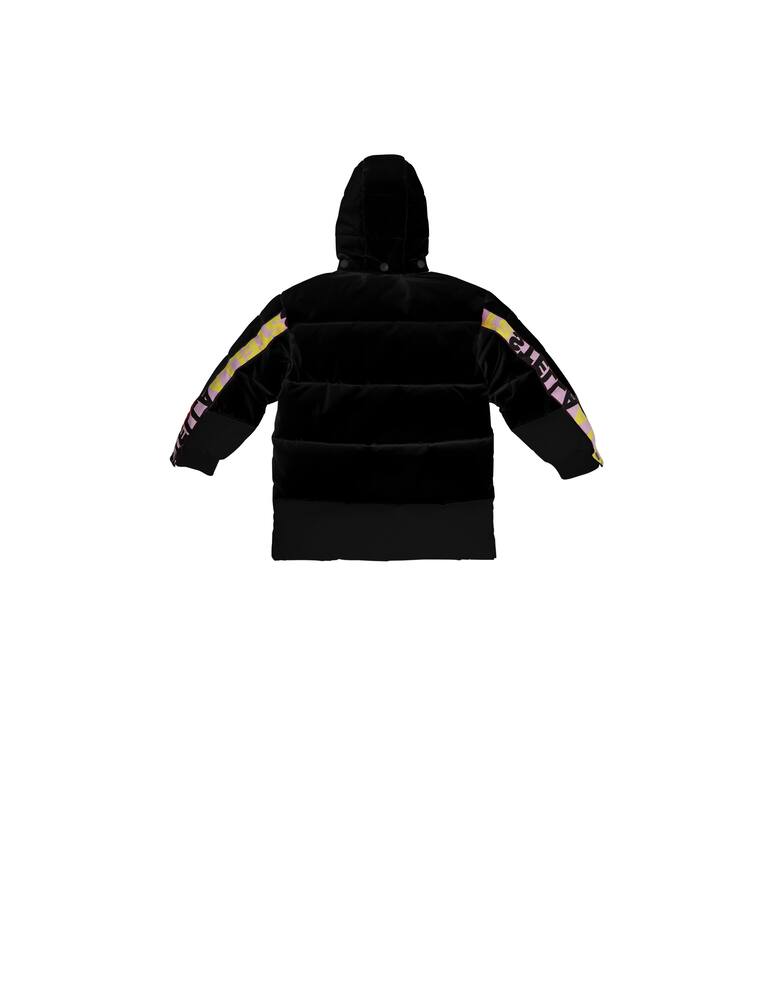 rinascente Stella McCartney Bicolour puffer with logo and detachable hood