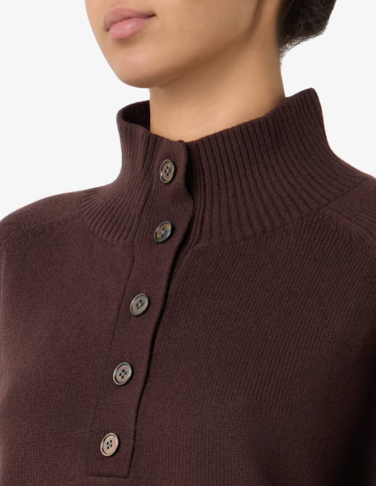 24.7 Studio Maglione in cashmere con collo a lupetto e bottoni - immagine 4 24.7 Studio Maglione in cashmere con collo a lupetto e bottoni - immagine 4