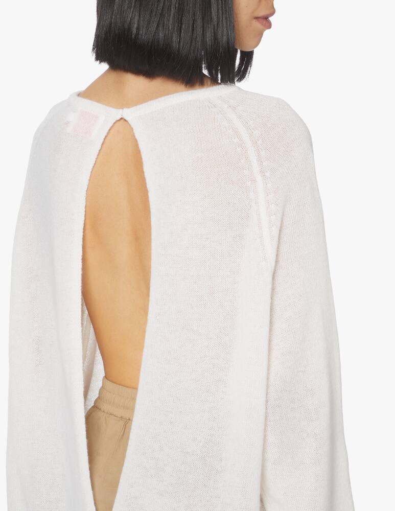 rinascente Brodie Cashmere Open back cashmere jumper - white