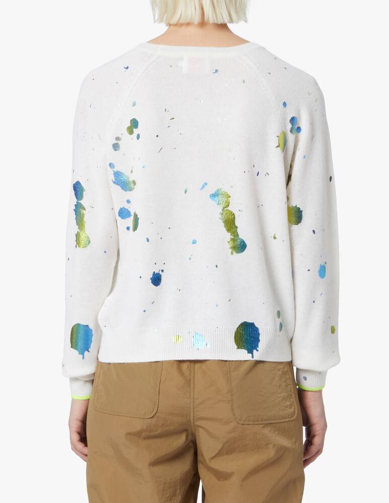 rinascente Brodie Cashmere Shout Out cashemre jumper - white