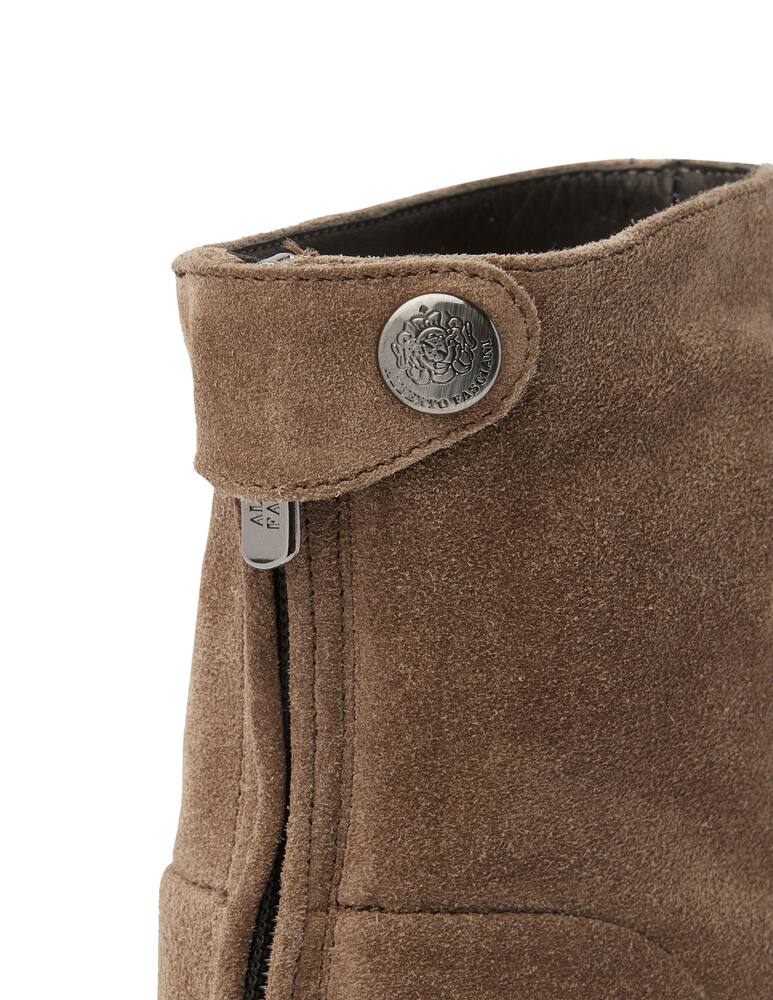 rinascente Alberto Fasciani Back zip suede boot - beige