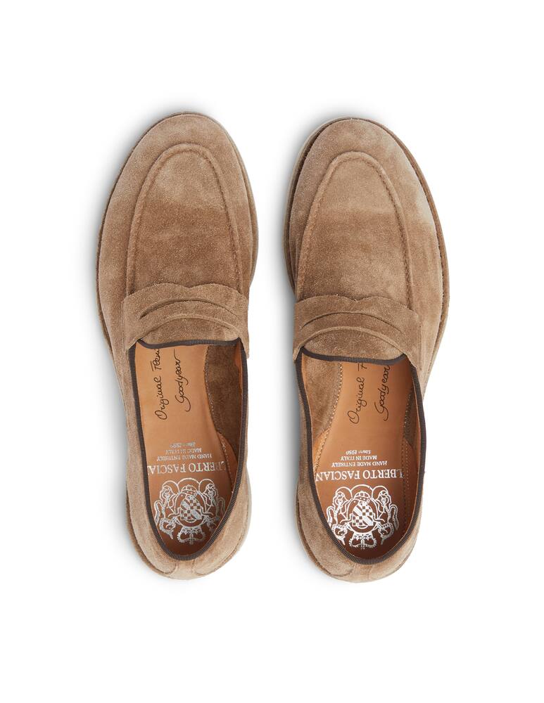 rinascente Alberto Fasciani Mocassini crosta in pelle - beige