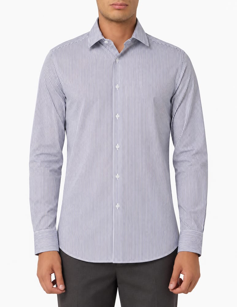Sartoria Italiana Camicia a righe in popeline di cotone modern fit - immagine 1 Sartoria Italiana Camicia a righe in popeline di cotone modern fit - immagine 1