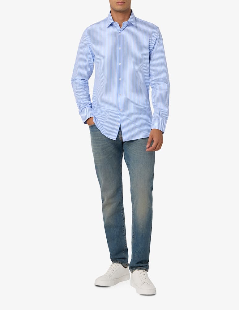 Sartoria Italiana Camicia rigata in popeline di cotone modern fit - immagine 2 Sartoria Italiana Camicia rigata in popeline di cotone modern fit - immagine 2