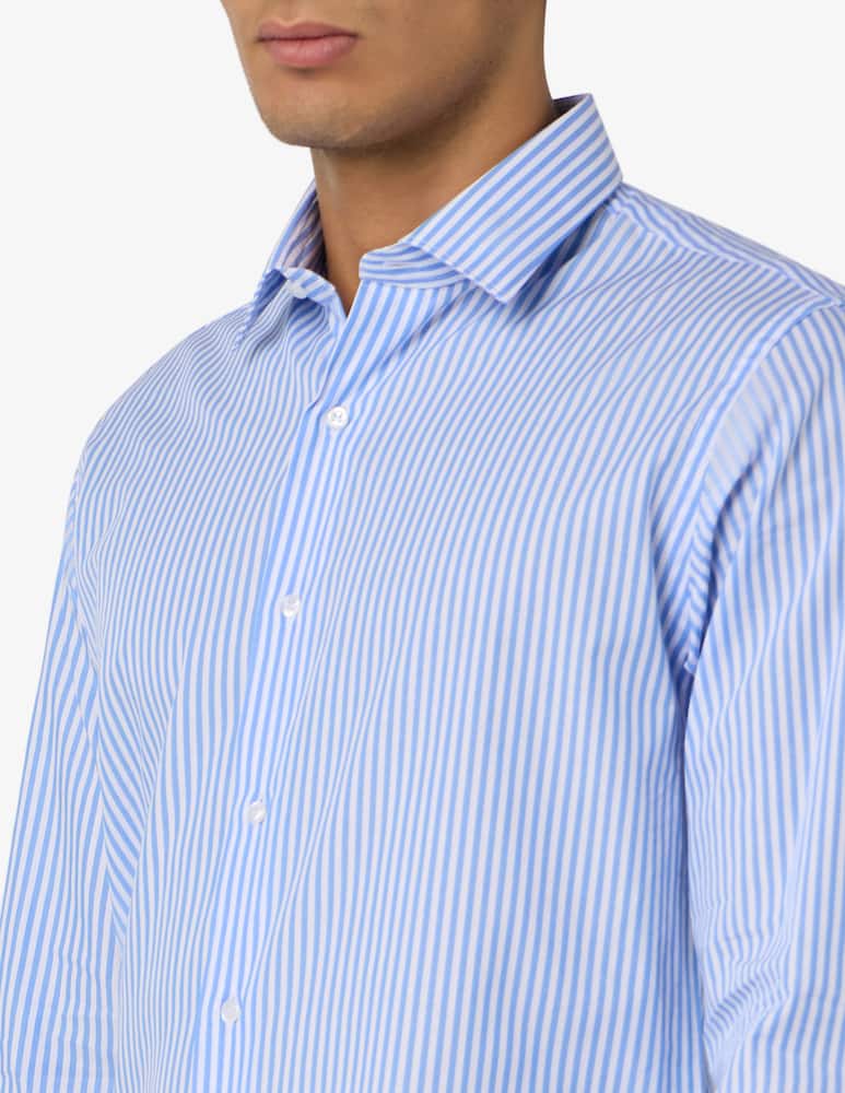 Sartoria Italiana Camicia rigata in popeline di cotone modern fit - immagine 4 Sartoria Italiana Camicia rigata in popeline di cotone modern fit - immagine 4