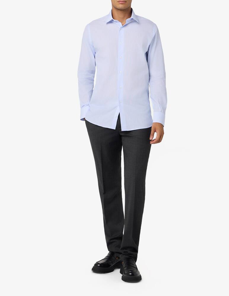 rinascente Sartoria Italiana Camicia rigata in popeline di cotone modern fit