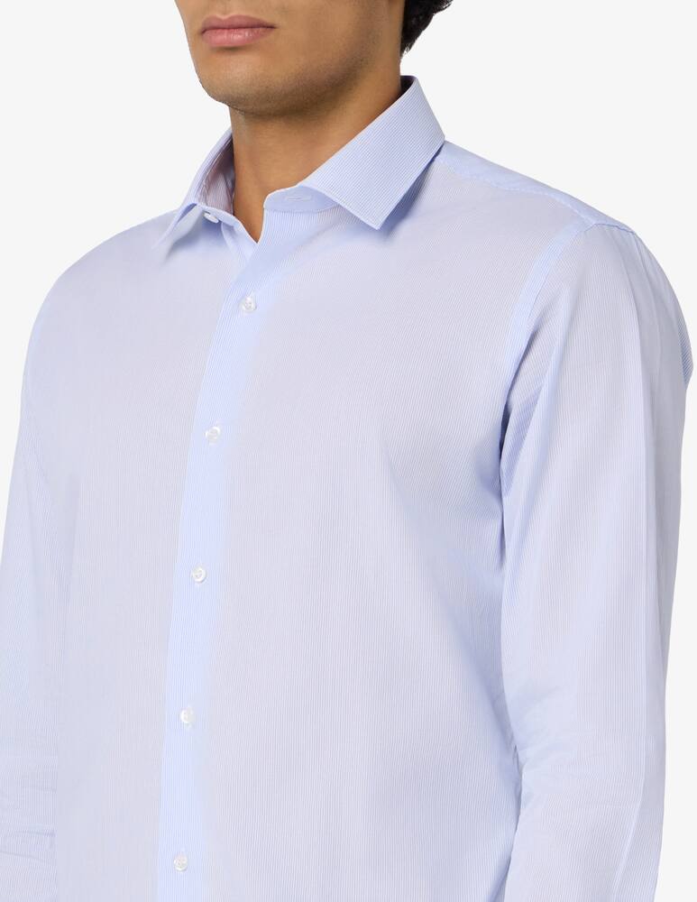 rinascente Sartoria Italiana Camicia rigata in popeline di cotone modern fit