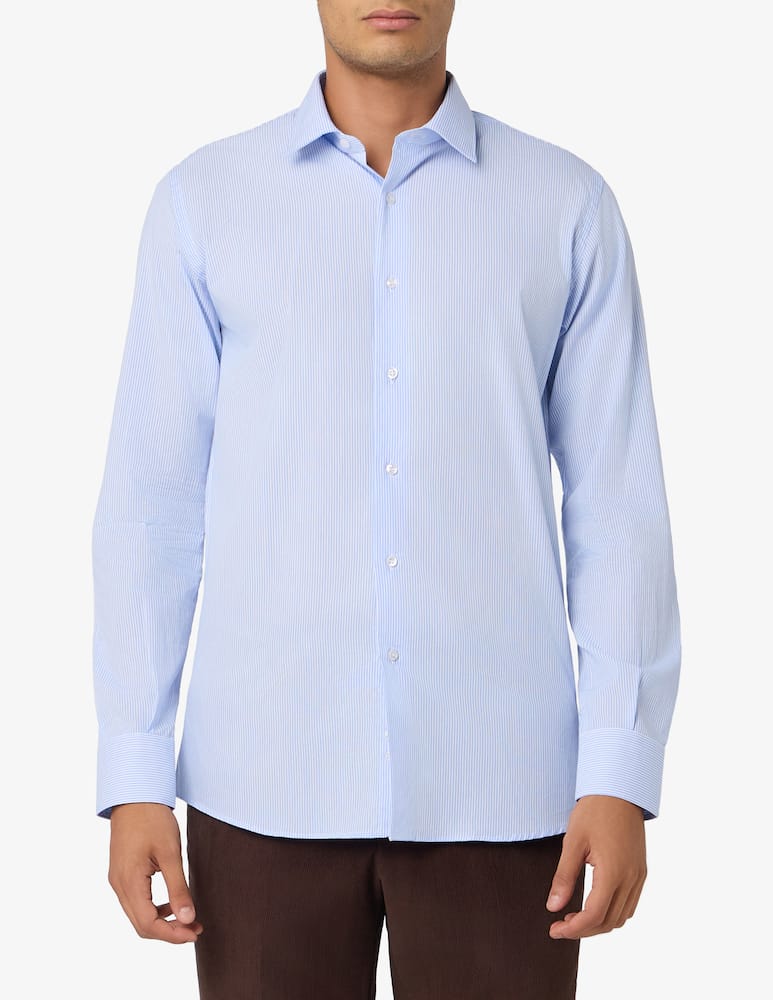 Sartoria Italiana Camicia rigata in popeline di cotone modern fit - immagine 1 Sartoria Italiana Camicia rigata in popeline di cotone modern fit - immagine 1