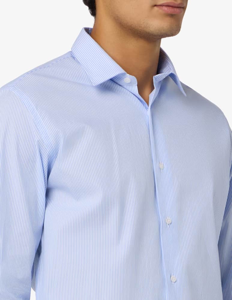 Sartoria Italiana Camicia rigata in popeline di cotone modern fit - immagine 4 Sartoria Italiana Camicia rigata in popeline di cotone modern fit - immagine 4