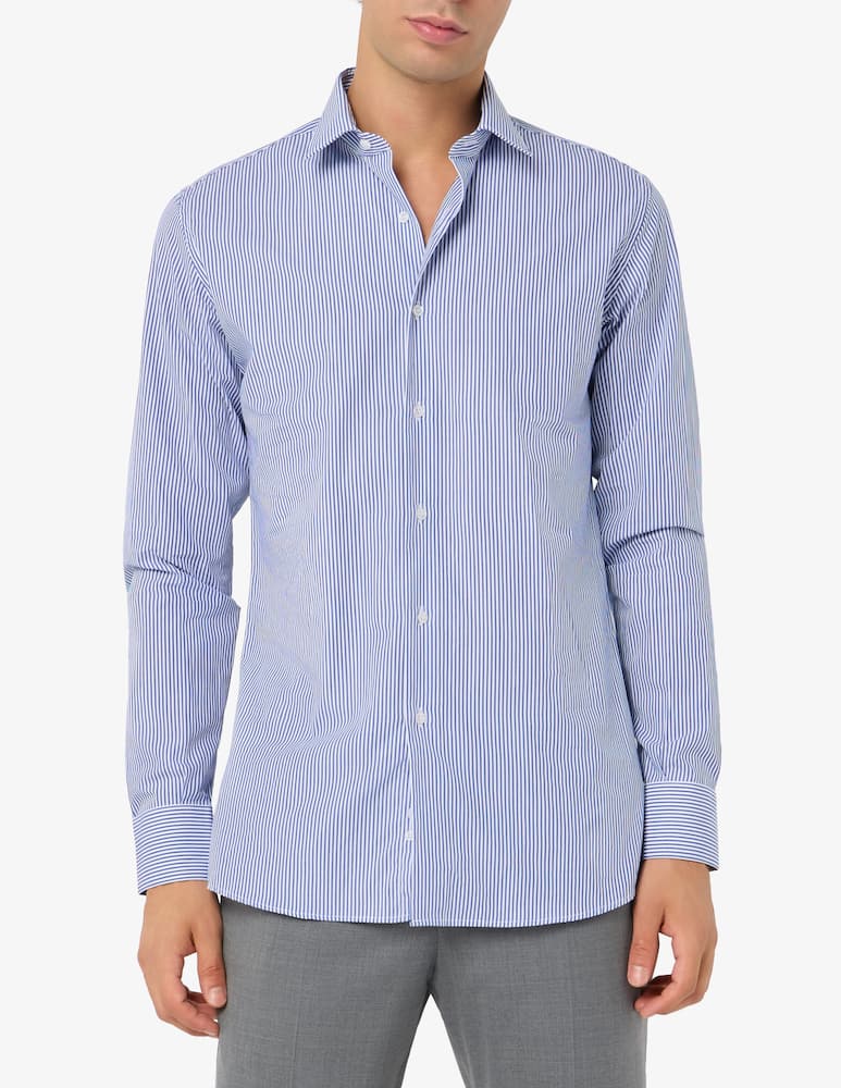 Sartoria Italiana Camicia a righe in popeline di cotone modern fit - immagine 1 Sartoria Italiana Camicia a righe in popeline di cotone modern fit - immagine 1
