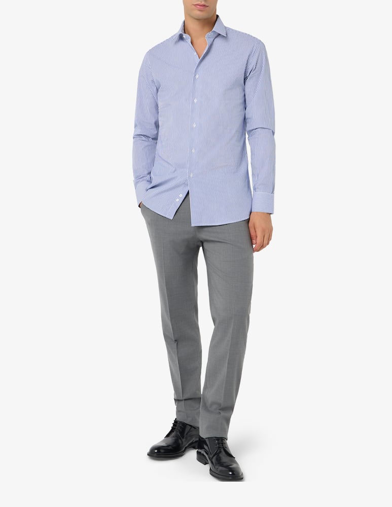 Sartoria Italiana Camicia a righe in popeline di cotone modern fit - immagine 2 Sartoria Italiana Camicia a righe in popeline di cotone modern fit - immagine 2