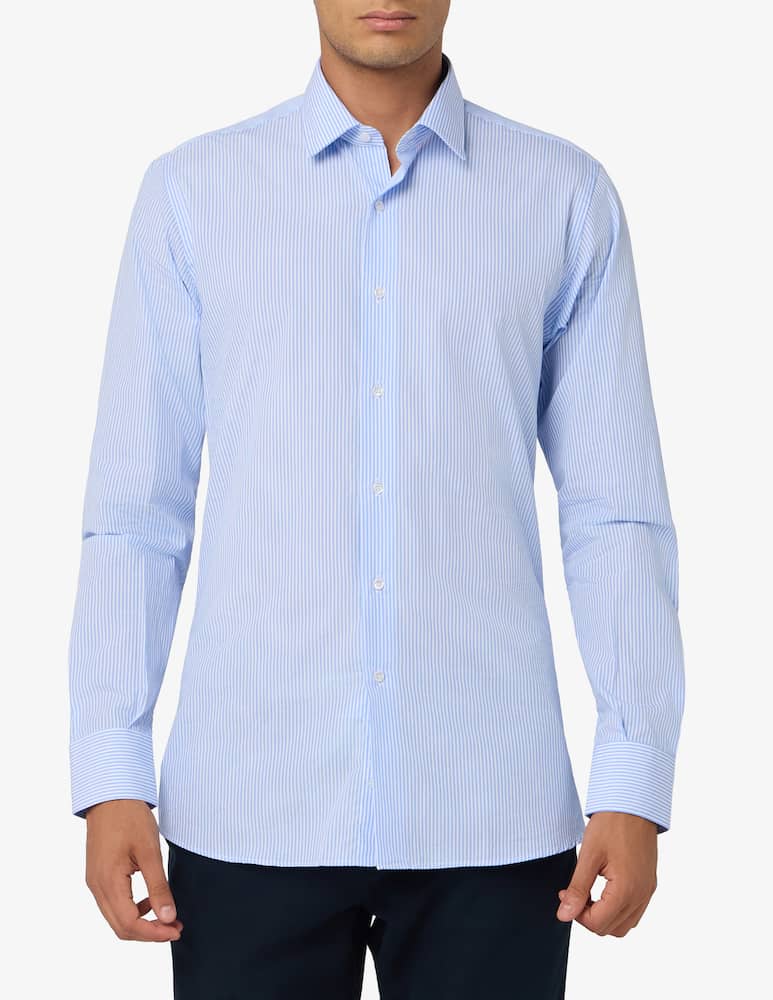Sartoria Italiana Camicia a righe in popeline di cotone modern fit - immagine 1 Sartoria Italiana Camicia a righe in popeline di cotone modern fit - immagine 1
