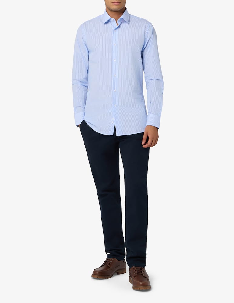 Sartoria Italiana Camicia a righe in popeline di cotone modern fit - immagine 2 Sartoria Italiana Camicia a righe in popeline di cotone modern fit - immagine 2