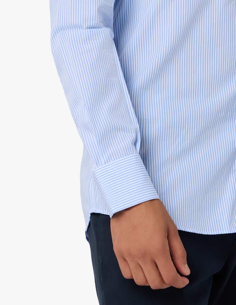 Sartoria Italiana Camicia a righe in popeline di cotone modern fit - immagine 4 Sartoria Italiana Camicia a righe in popeline di cotone modern fit - immagine 4