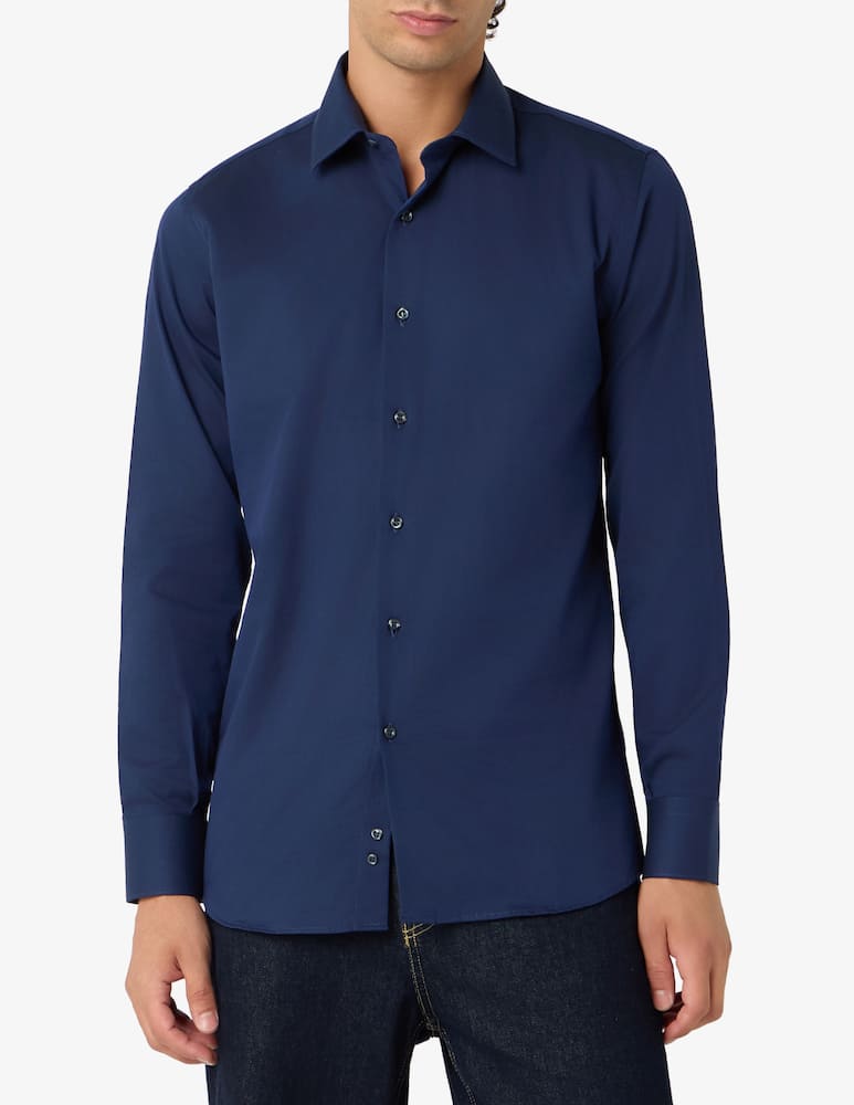 rinascente Sartoria Italiana Camicia classica in twill di cotone modern fit