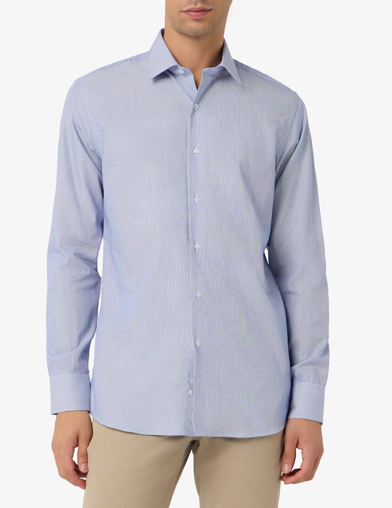 Sartoria Italiana Camicia a righe in popeline di cotone easy care modern fit - immagine 1 Sartoria Italiana Camicia a righe in popeline di cotone easy care modern fit - immagine 1