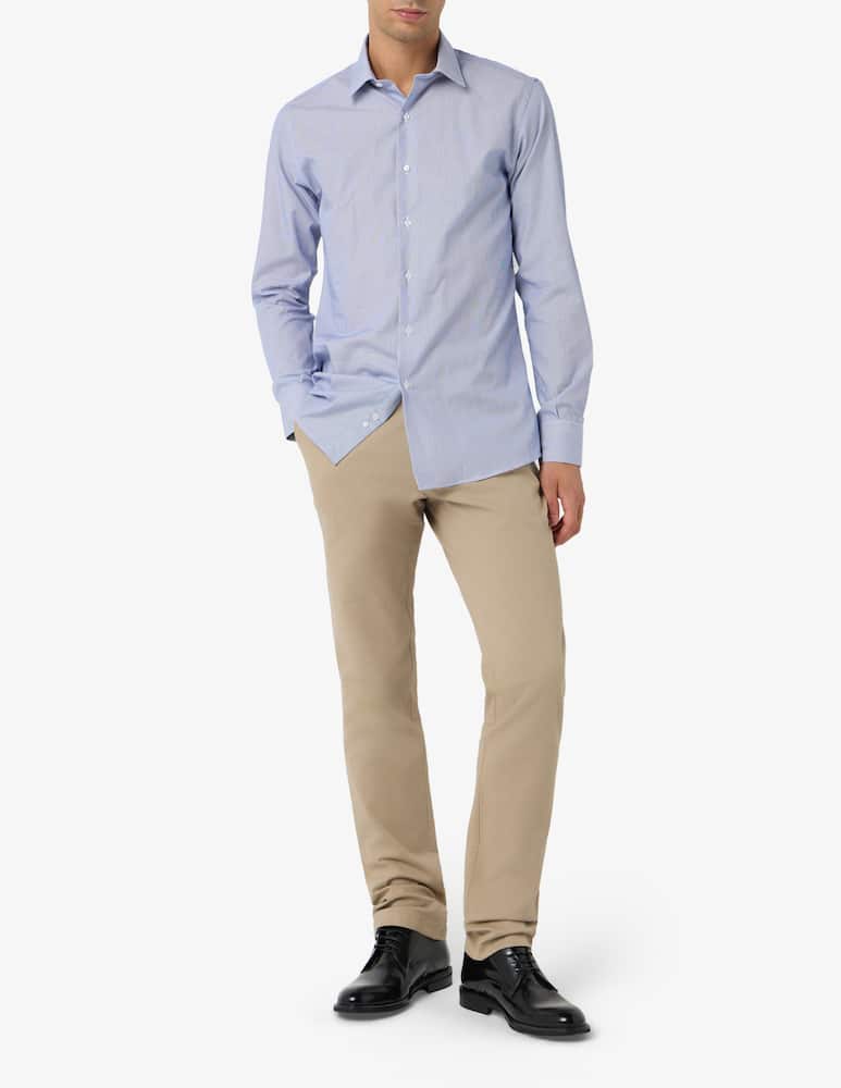 Sartoria Italiana Camicia a righe in popeline di cotone easy care modern fit - immagine 2 Sartoria Italiana Camicia a righe in popeline di cotone easy care modern fit - immagine 2