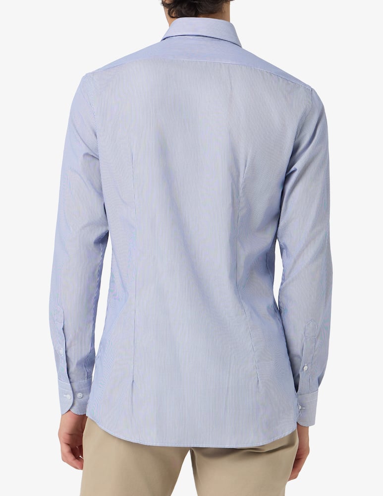 Sartoria Italiana Camicia a righe in popeline di cotone easy care modern fit - immagine 3 Sartoria Italiana Camicia a righe in popeline di cotone easy care modern fit - immagine 3