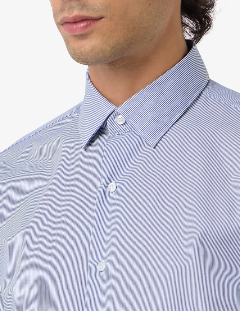 Sartoria Italiana Camicia a righe in popeline di cotone easy care modern fit - immagine 4 Sartoria Italiana Camicia a righe in popeline di cotone easy care modern fit - immagine 4