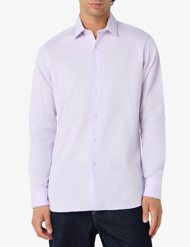 rinascente Sartoria Italiana Camicia classica in twill di cotone modern fit