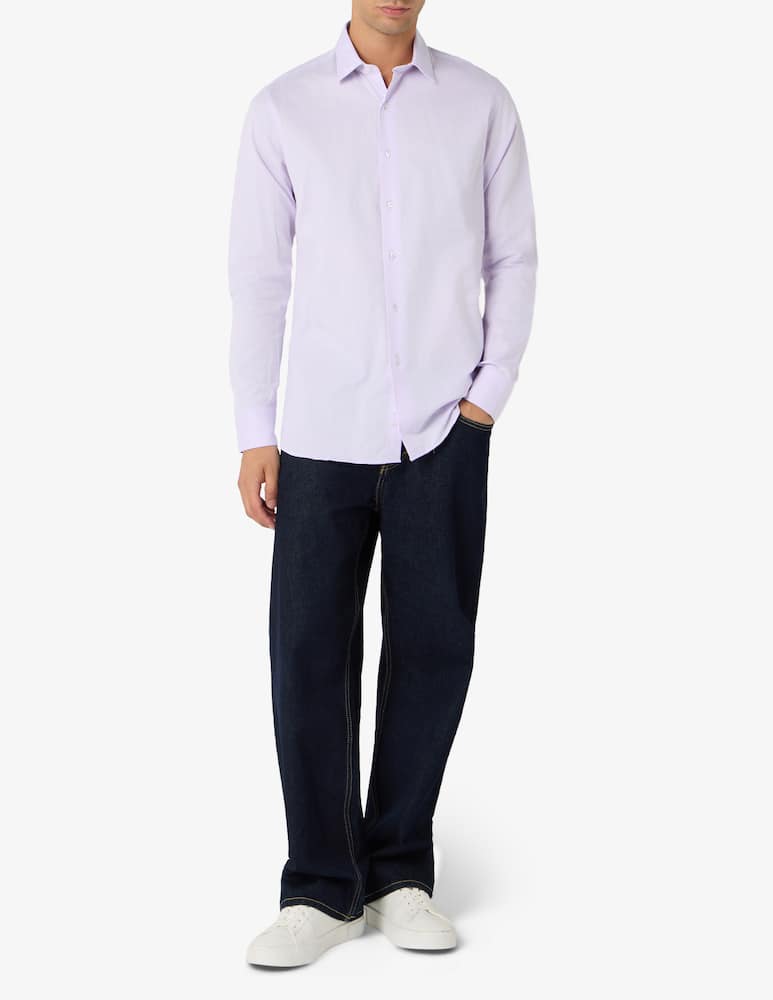 rinascente Sartoria Italiana Camicia classica in twill di cotone modern fit
