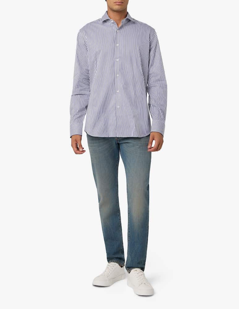 Sartoria Italiana Camicia a righe in twill di cotone collo francese regular fit - immagine 2 Sartoria Italiana Camicia a righe in twill di cotone collo francese regular fit - immagine 2