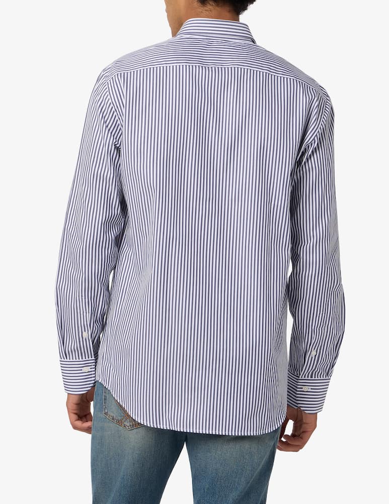 Sartoria Italiana Camicia a righe in twill di cotone collo francese regular fit - immagine 3 Sartoria Italiana Camicia a righe in twill di cotone collo francese regular fit - immagine 3