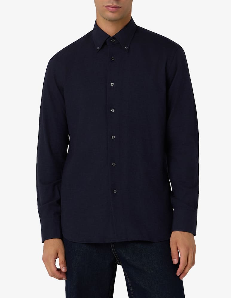 Sartoria Italiana Camicia in flanella di cotone e lana regular fit - immagine 1 Sartoria Italiana Camicia in flanella di cotone e lana regular fit - immagine 1