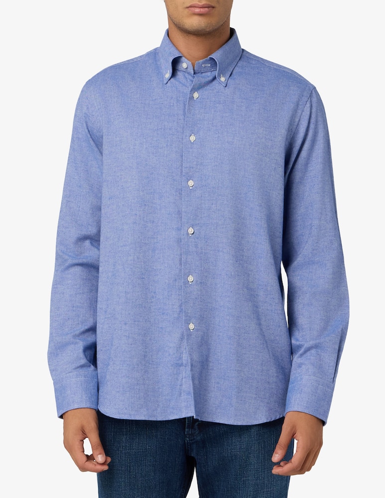 Sartoria Italiana Camicia in flanella di lana e di cotone regular fit - immagine 1 Sartoria Italiana Camicia in flanella di lana e di cotone regular fit - immagine 1