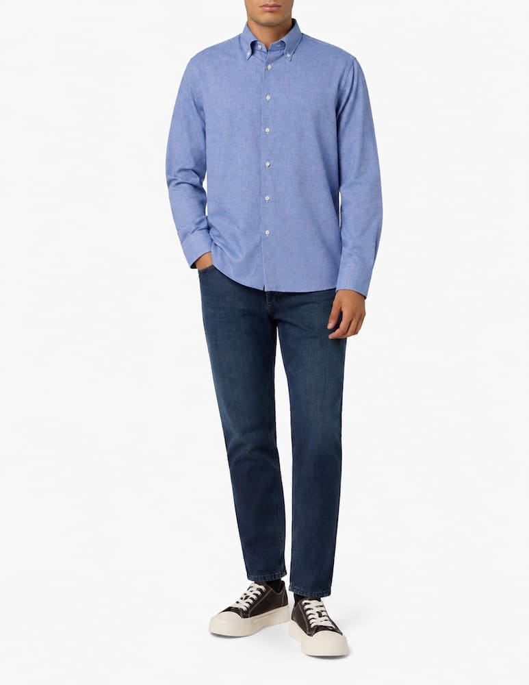 Sartoria Italiana Camicia in flanella di lana e di cotone regular fit - immagine 2 Sartoria Italiana Camicia in flanella di lana e di cotone regular fit - immagine 2